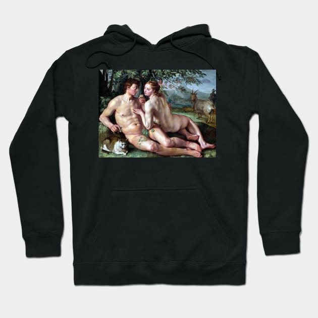 Hendrik Goltzius The Fall of Man Hoodie by pdpress